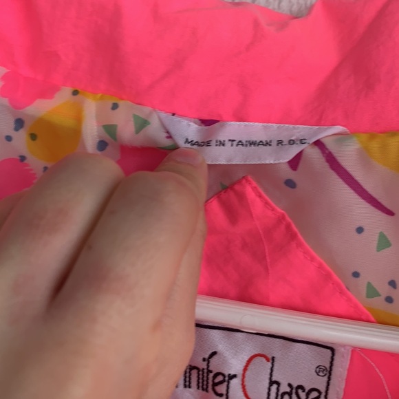 80βs Womenβs Neon Jacket Multi Colored Workout Pink - Picture 6 of 10